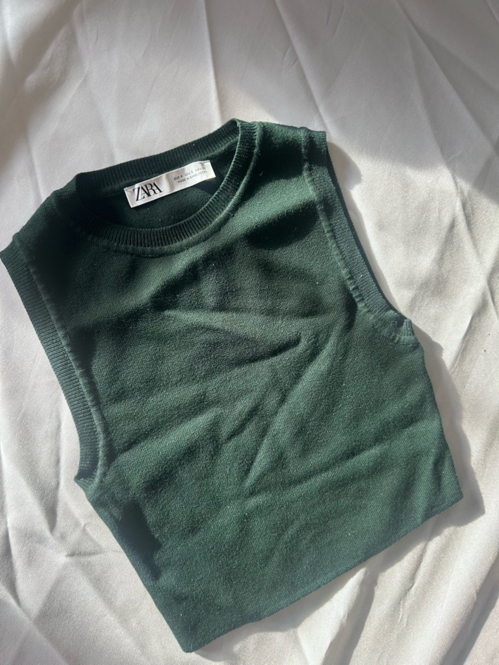 ZARA Dark Green Crop Tank